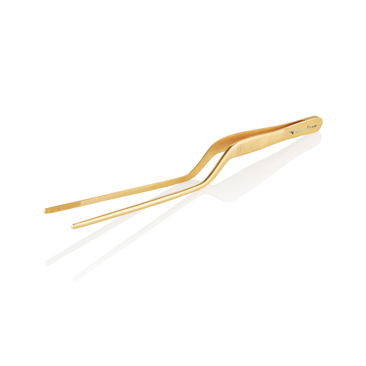 High Precision Offset Chef's Tweezers (20cm/7.87") Gold + Custome Engraving (Optional)