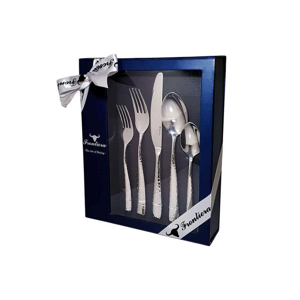 Frontiera Hammered1 20Pcs, 4-Person Cutlery Set