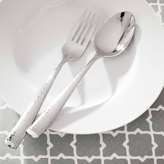 Hammered Serving Spoon/Fork/or Set