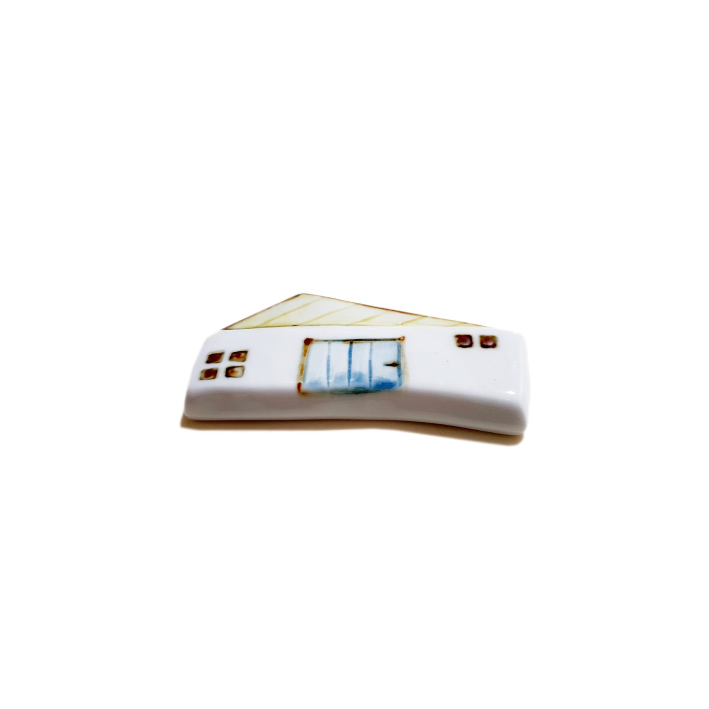 4-Pieces Yellow Roof House Chopstick Rest