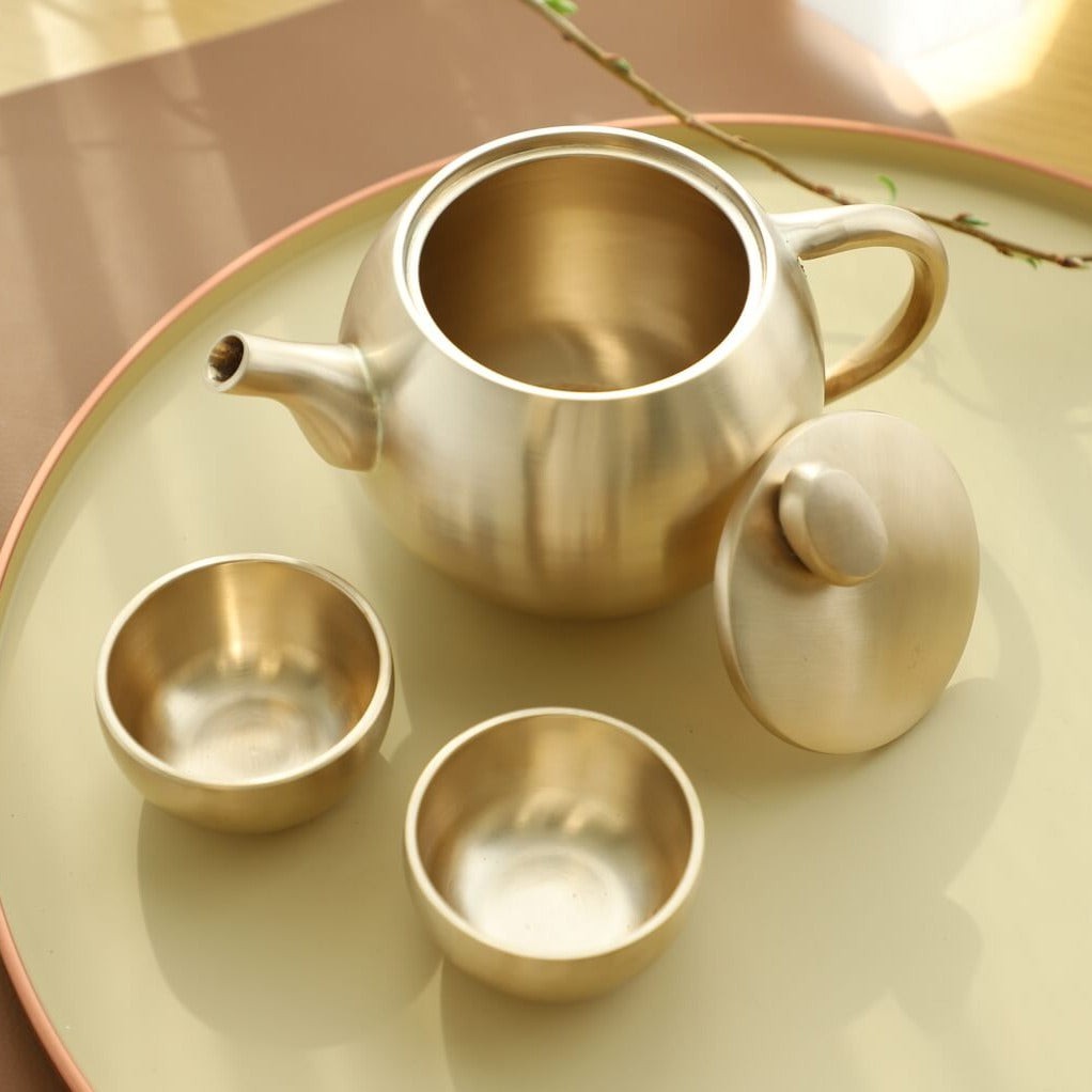 Bangjja Yugi 2P Tea/Sake/Soju Cup Set [Round] + Custome Engraving (Optional)