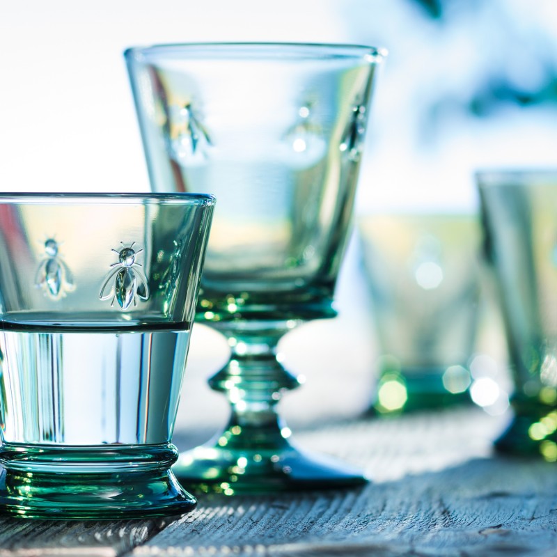 Abeille Bee Assorted Color Tumbler Glass 4Pcs Set
