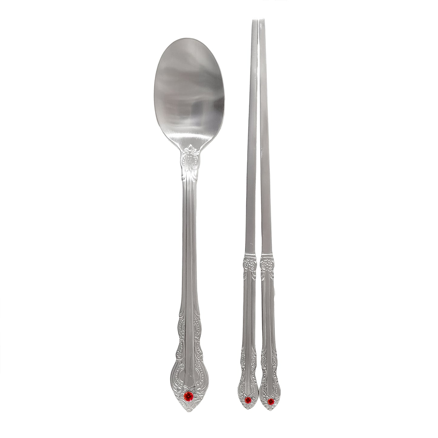 Luna Ruby Spoon / Chopsticks / 2-Person Set