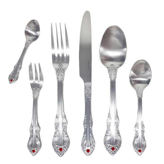 Luna Ruby 24Pcs, 4-Person Cutlery Set