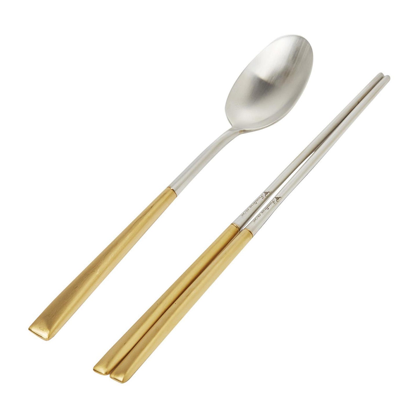 Luxus (Semi Gold) Oriental Spoon & Chopsticks 1 Set (Last Set)