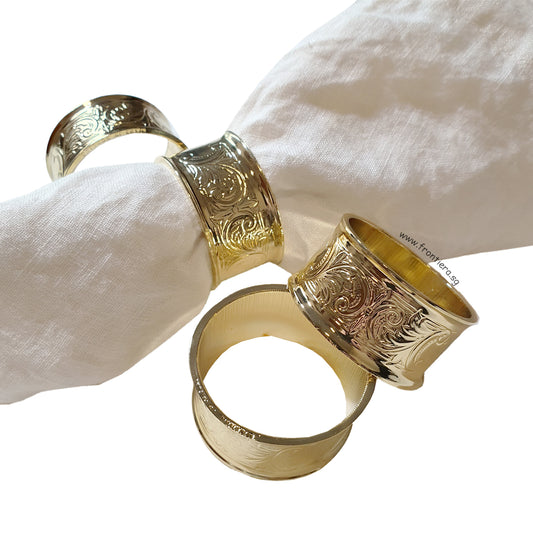 [England Silverware] Gold Plated Napkin Ring [Set of 4]