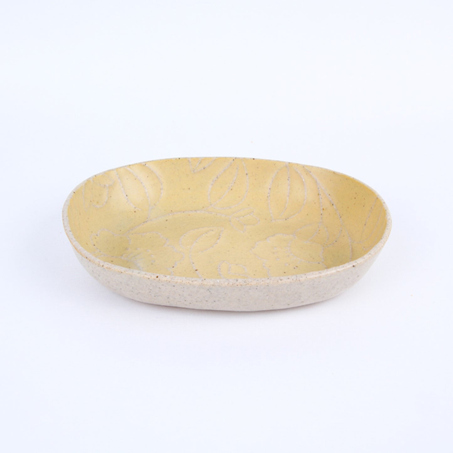 Refreshing Oval Plate 160mm (Pastel Yellow Color)