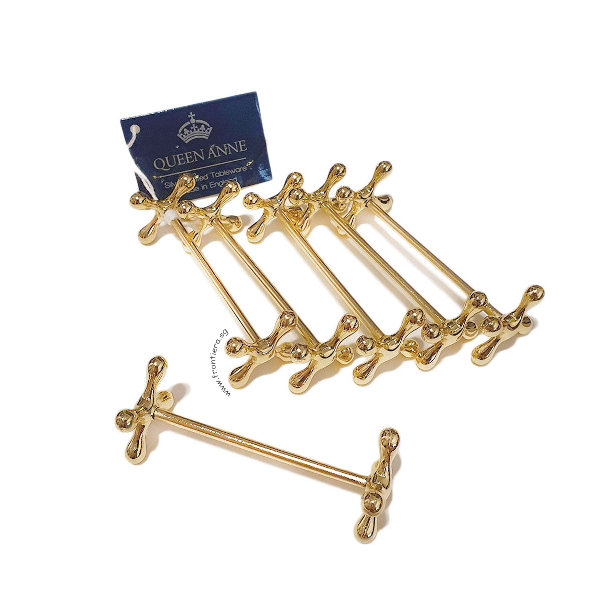 [England Silverware] Gold Plated Knife / Chopstick Rest [Set of 6]