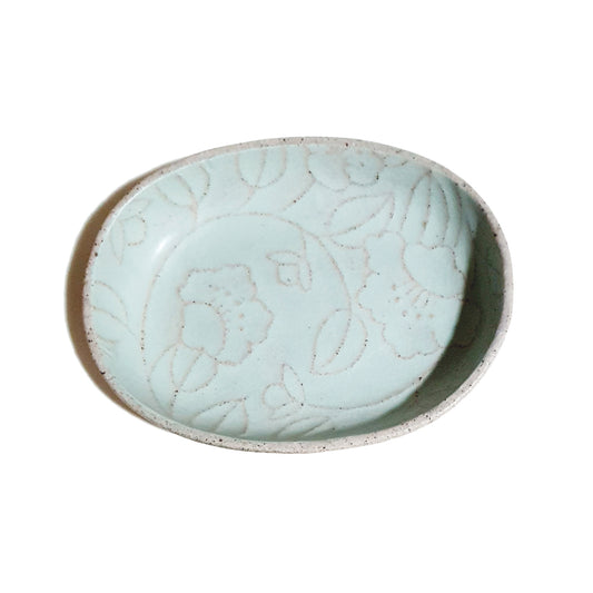 Refreshing Oval Plate 160mm (Pastel Mint Color)