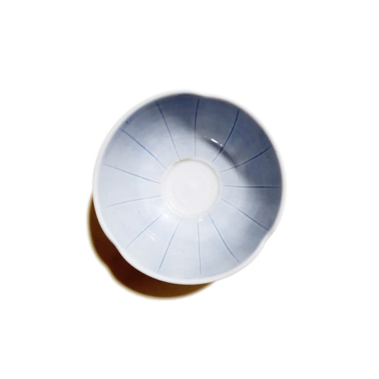 Flower Petal Sky Blue Rice Bowl (1pc/4pcs Set)