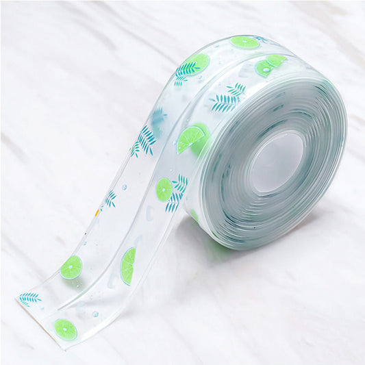Anti-Mildew Waterproof Sealing Tape for Kitchen & Bathroom (Lemon & Leaves)