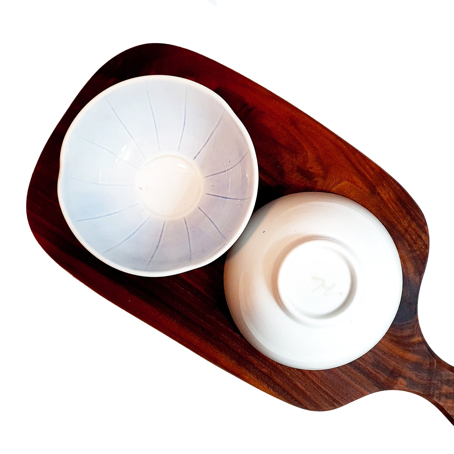 Flower Petal Sky Blue Rice Bowl (1pc/4pcs Set)