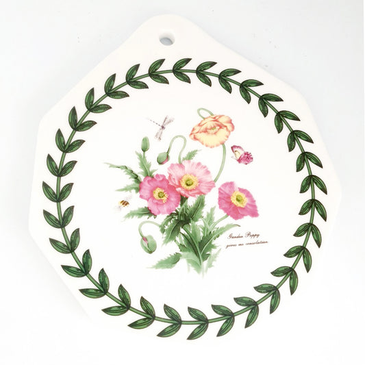 30% OFF Floral Garden Ceramic Trivet with Cork Backing 170mm