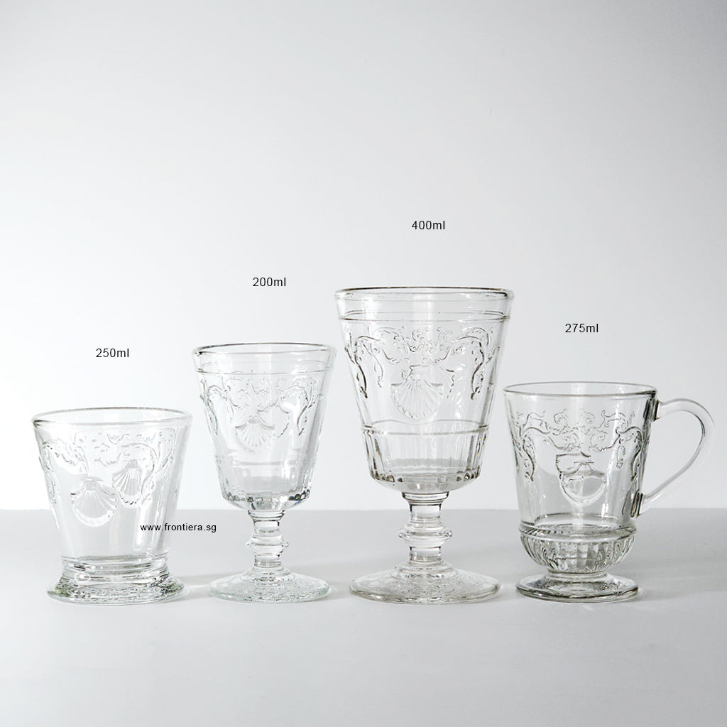 Versailles Set of 6 Large Goblet Glass Ø95xH165mm, 400ml