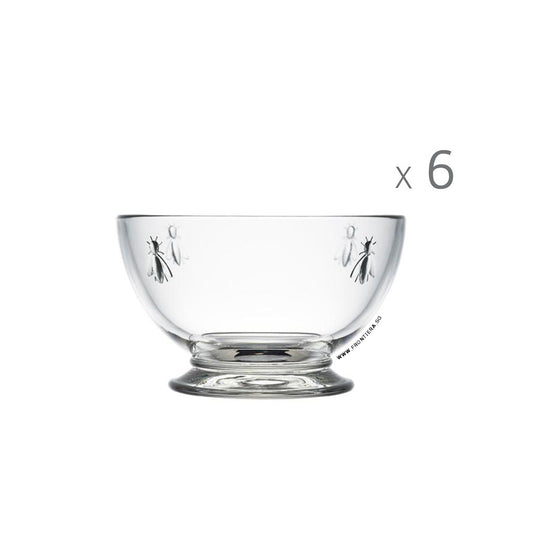 Abeille Bee Set of 6 Dessert Bowl Glass (S) Ø105xH66mm, 270ml