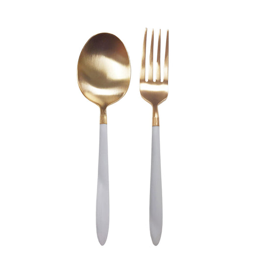 Epic Grey Gold (Dessert Fork & Spoon) 12Pcs, 6-Person Set