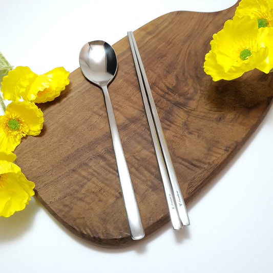 FR4 (Mirror) Korean Spoon & Chopsticks Set of [2/6/10]