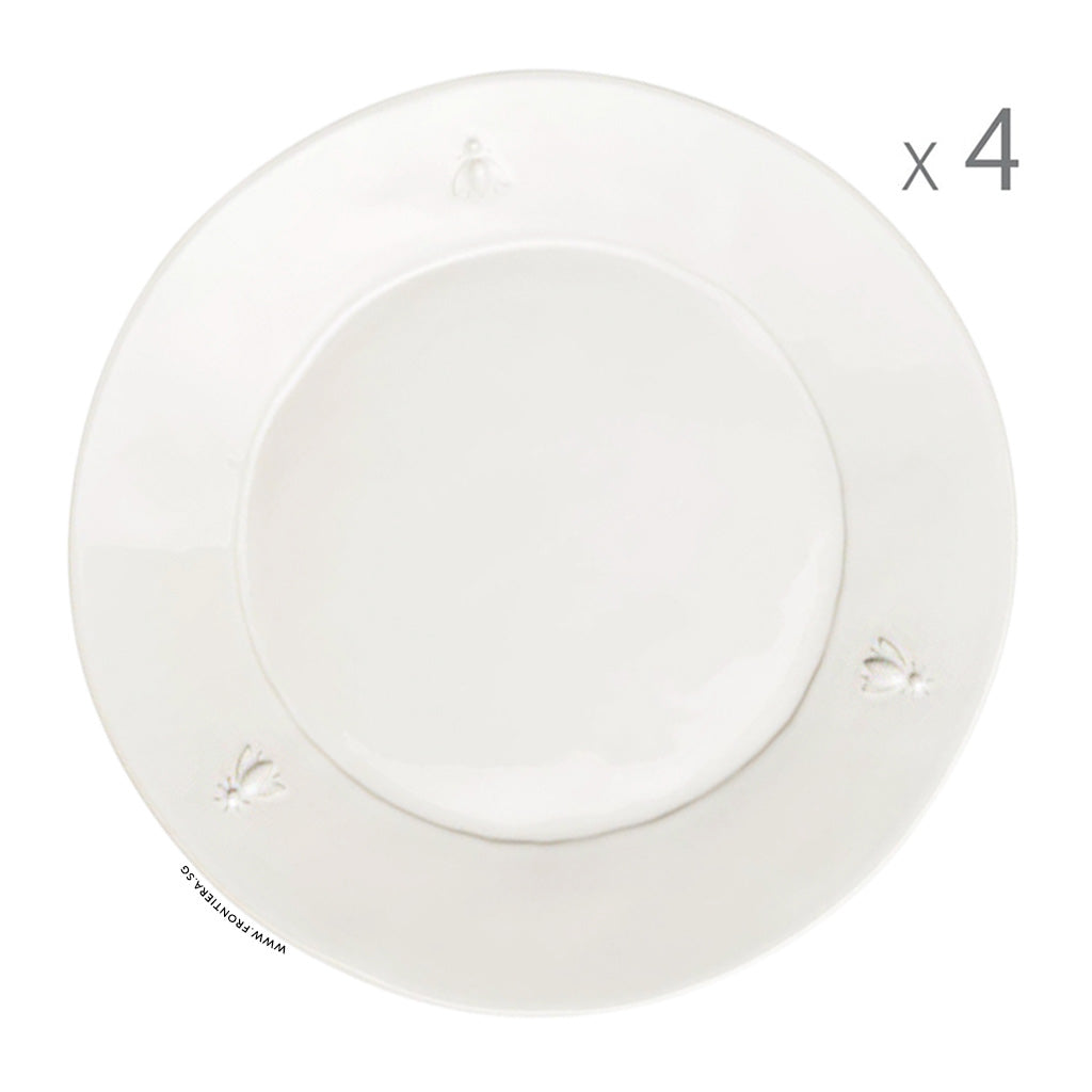 Abeille Bee Ceramic 27.4cm Ivory Dinner Plate [Set of 4] 𝟭𝟬% 𝗢𝗙𝗙