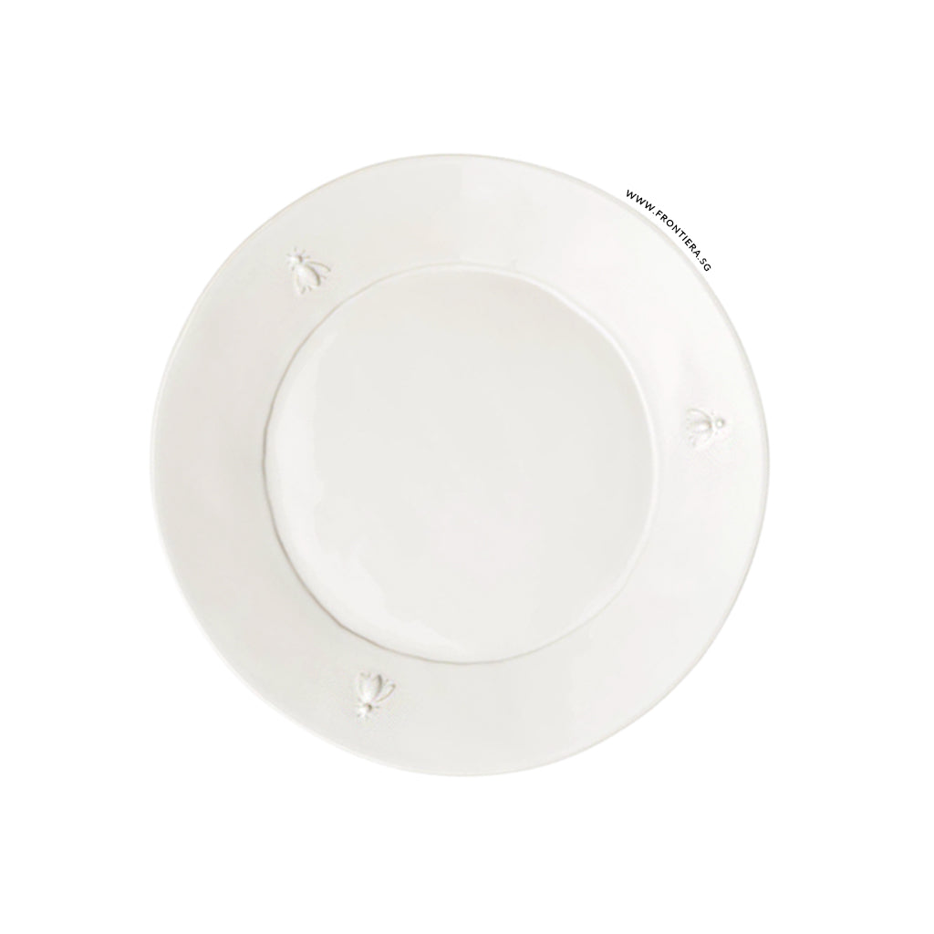 Abeille Bee Set of 4 Ceramic Ivory Dessert Plates Ø214mm