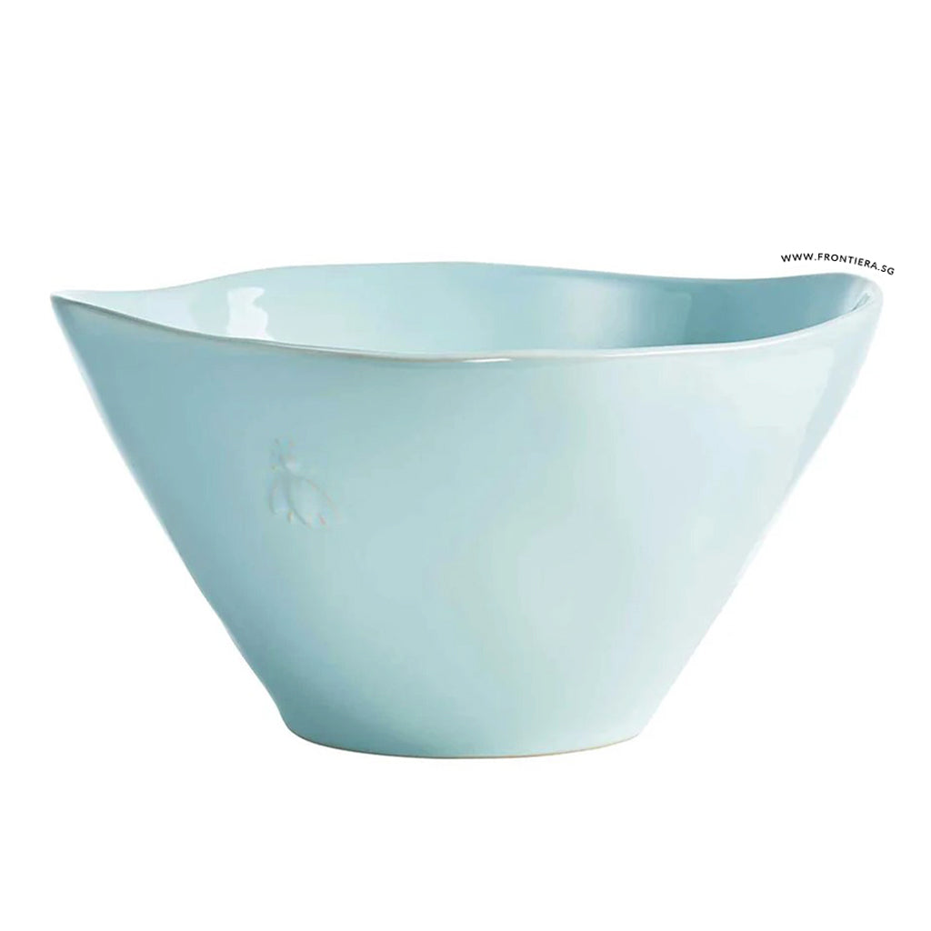 Abeille Bee Ceramic Large Blue Salad Bowl