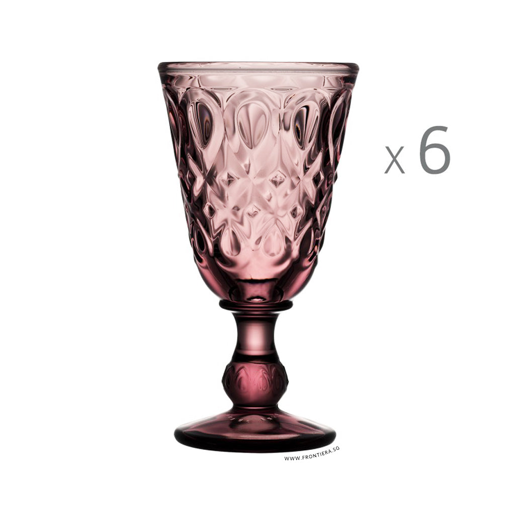 Lyonnais Amethyst Wine Goblet [Set of 6] 𝟏𝟓% 𝐎𝐅𝐅