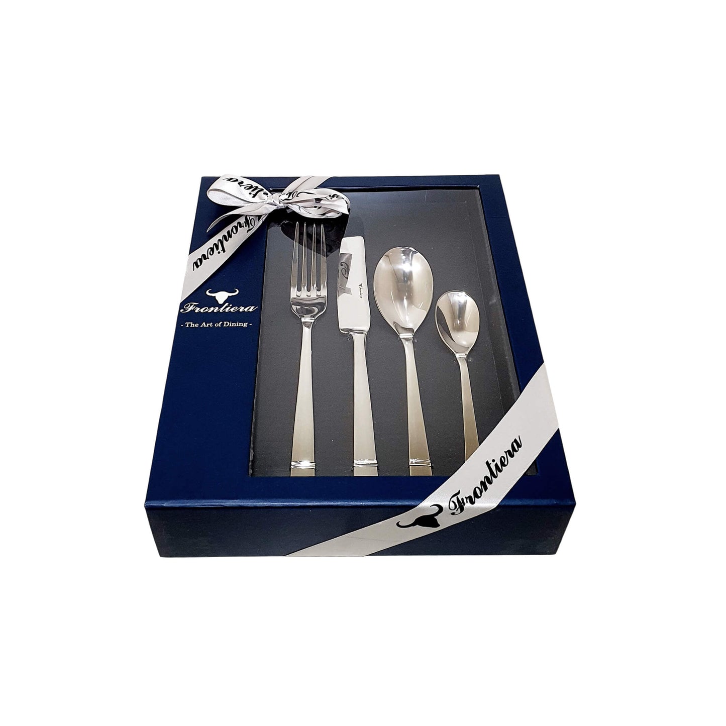 Frontiera White Night 24-Pieces, 6 Person Cutlery Set