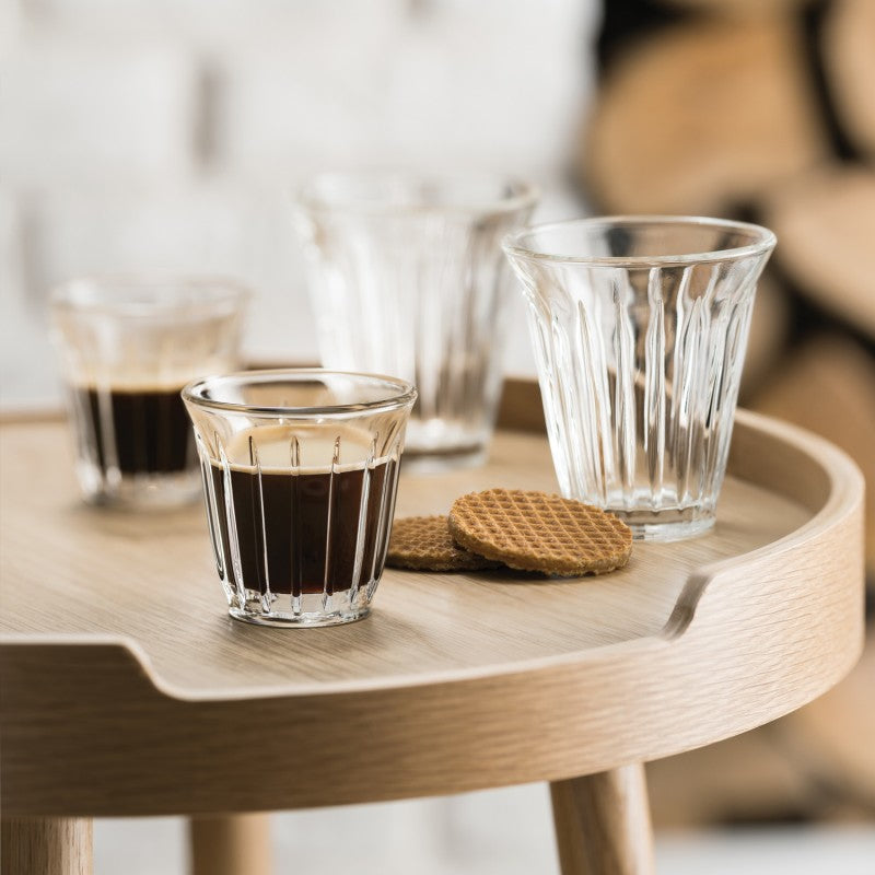 Stackable Zinc Set of 6 Espresso Glass Ø63xH68mm, 100ml